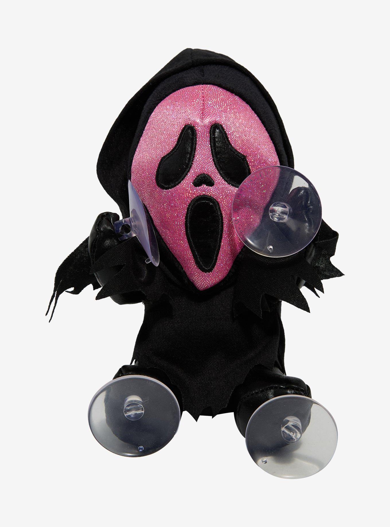 Ghost Face Pink Glitter Plush Window Clinger, , hi-res