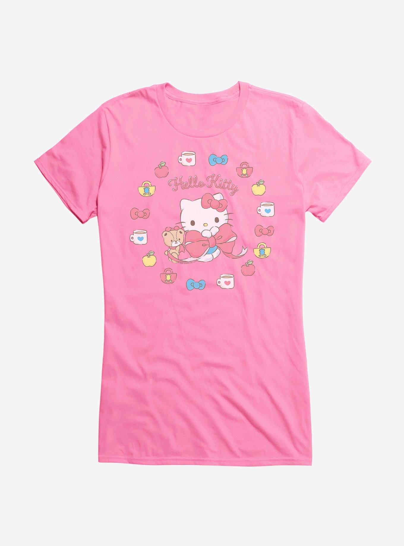 Hello Kitty Lovely Ribbon Bow Girls T-Shirt, CHARITY PINK, hi-res