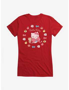 Hello Kitty Lovely Ribbon Bow Girls T-Shirt, , hi-res