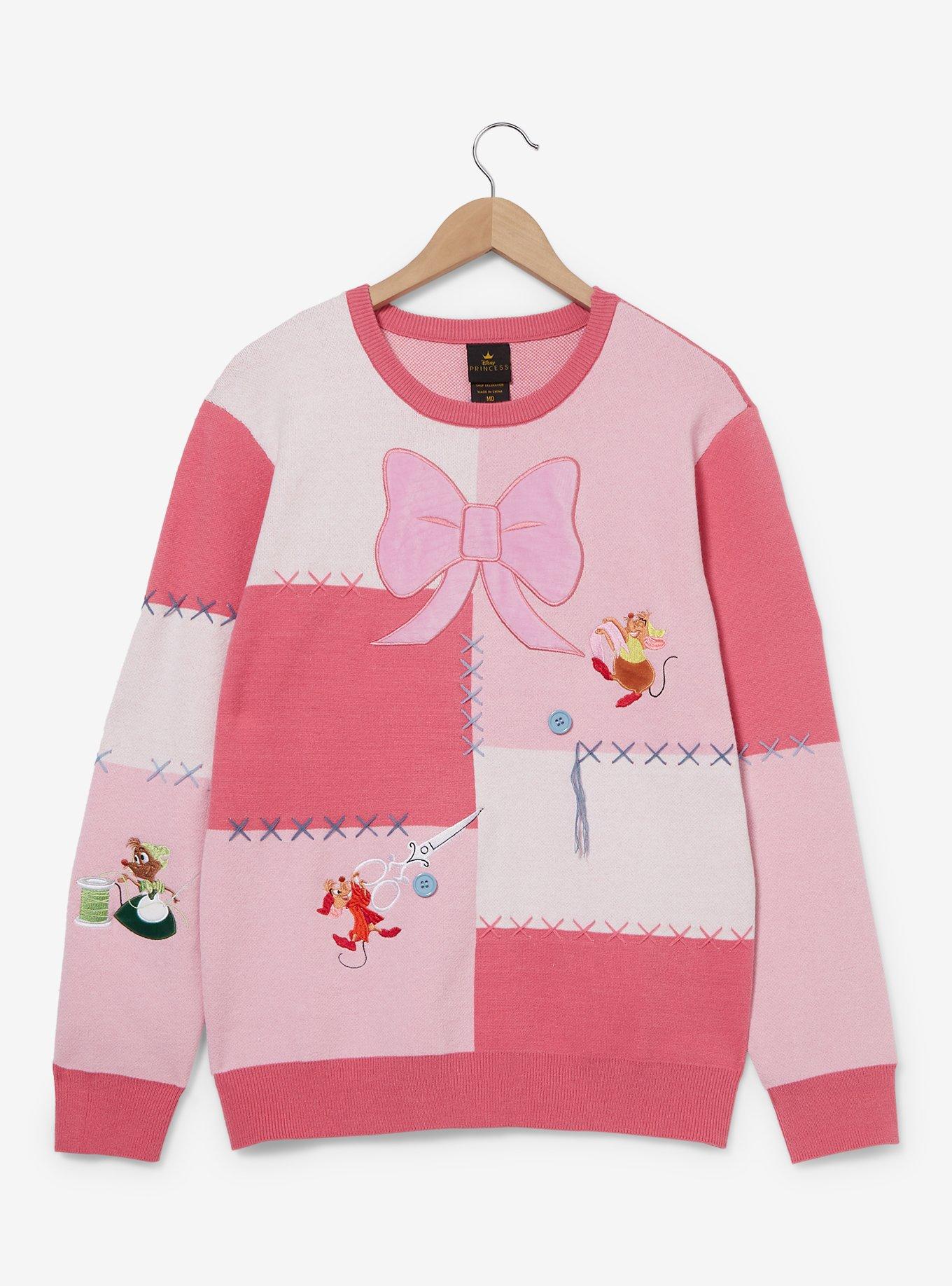 Disney Cinderella Mice Patchwork Sweater, , hi-res