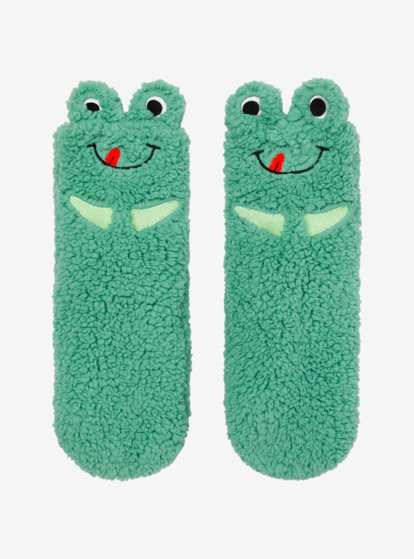 Frog Sherpa Cozy Slipper Socks, , hi-res