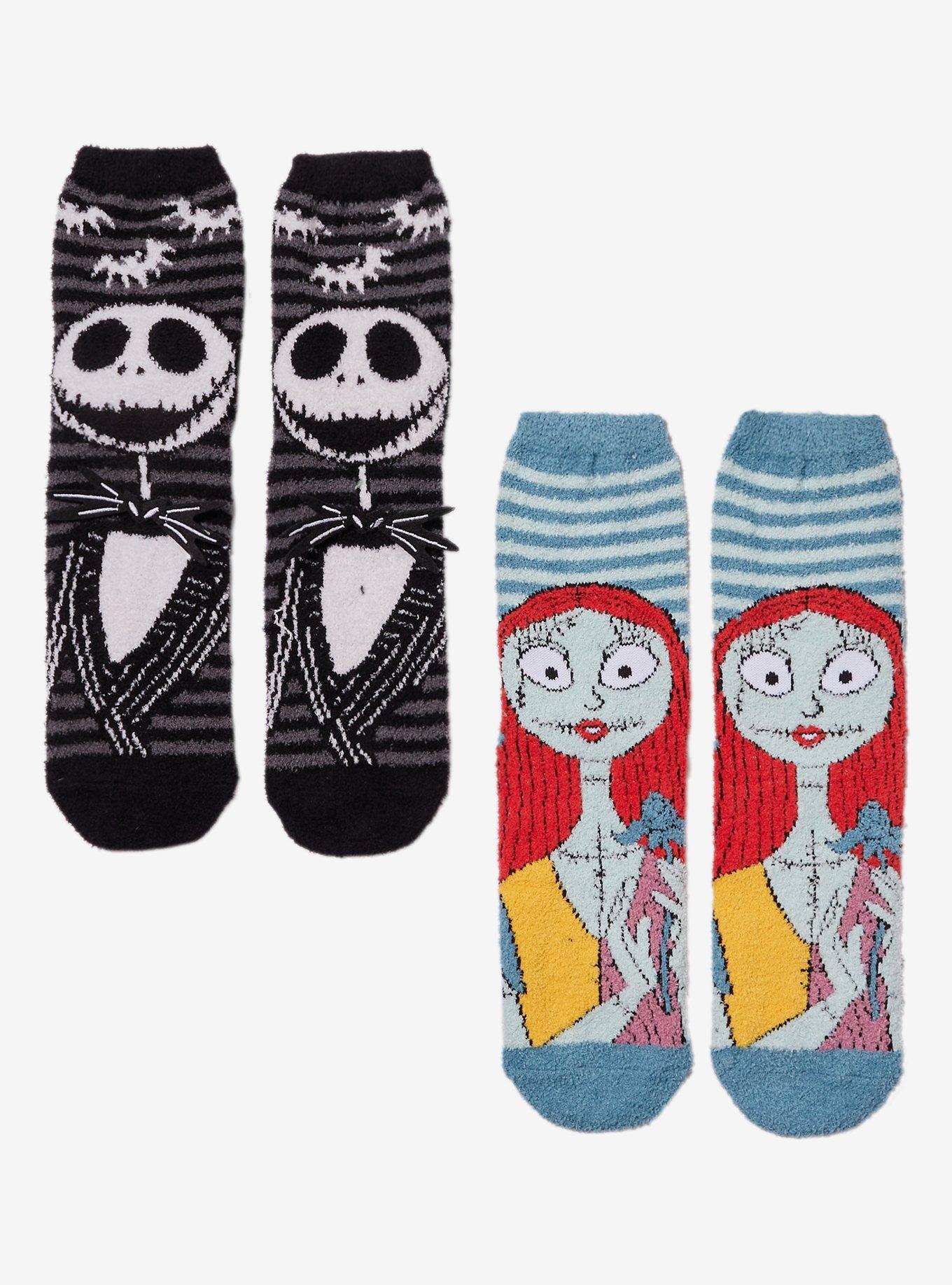 The Nightmare Before Christmas Jack & Sally Cozy Socks 2 Pair, , hi-res