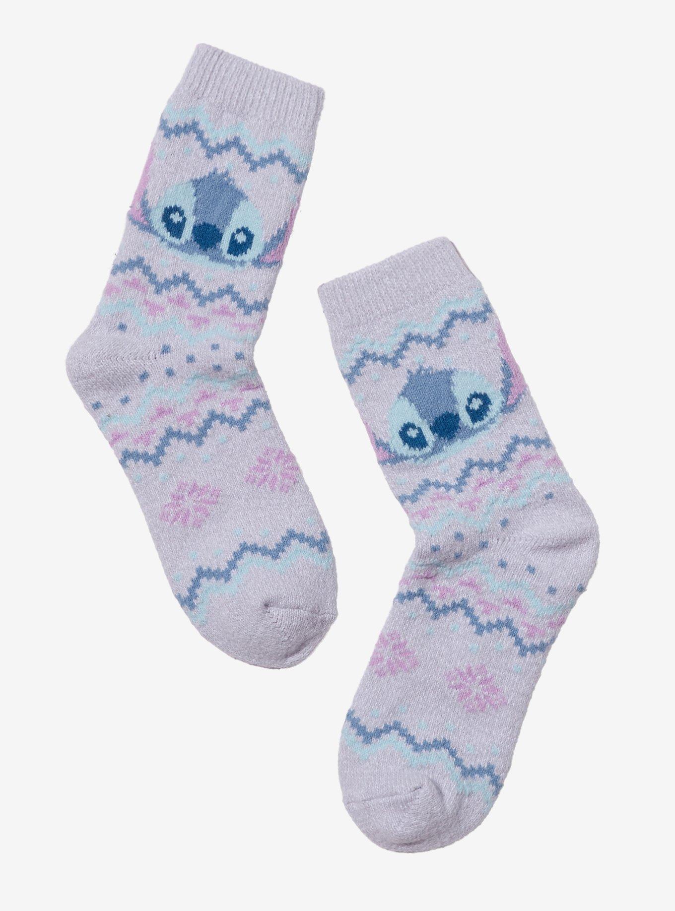 Disney Stitch Fair Isle Cozy Socks, , hi-res