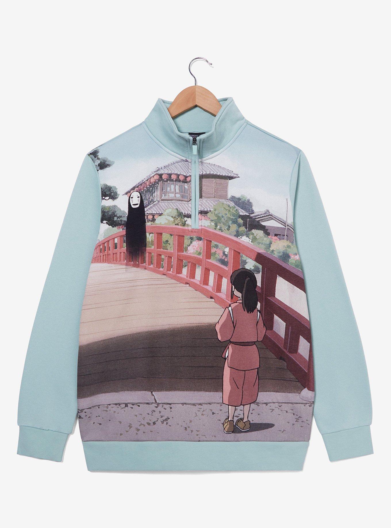 Studio Ghibli® Spirited Away Chihiro & No-Face Scenic Quarter-Zip Sweatshirt, MULTI, hi-res