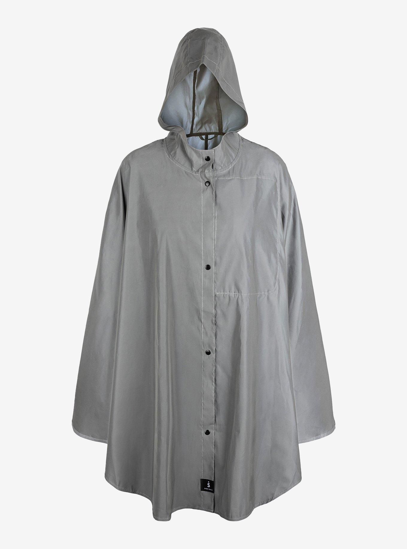 Unisex Poncho Silver Reflective, , hi-res