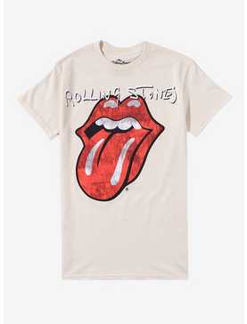 The Rolling Stones Tongue Tan Boyfriend Fit Girls T-Shirt, , hi-res