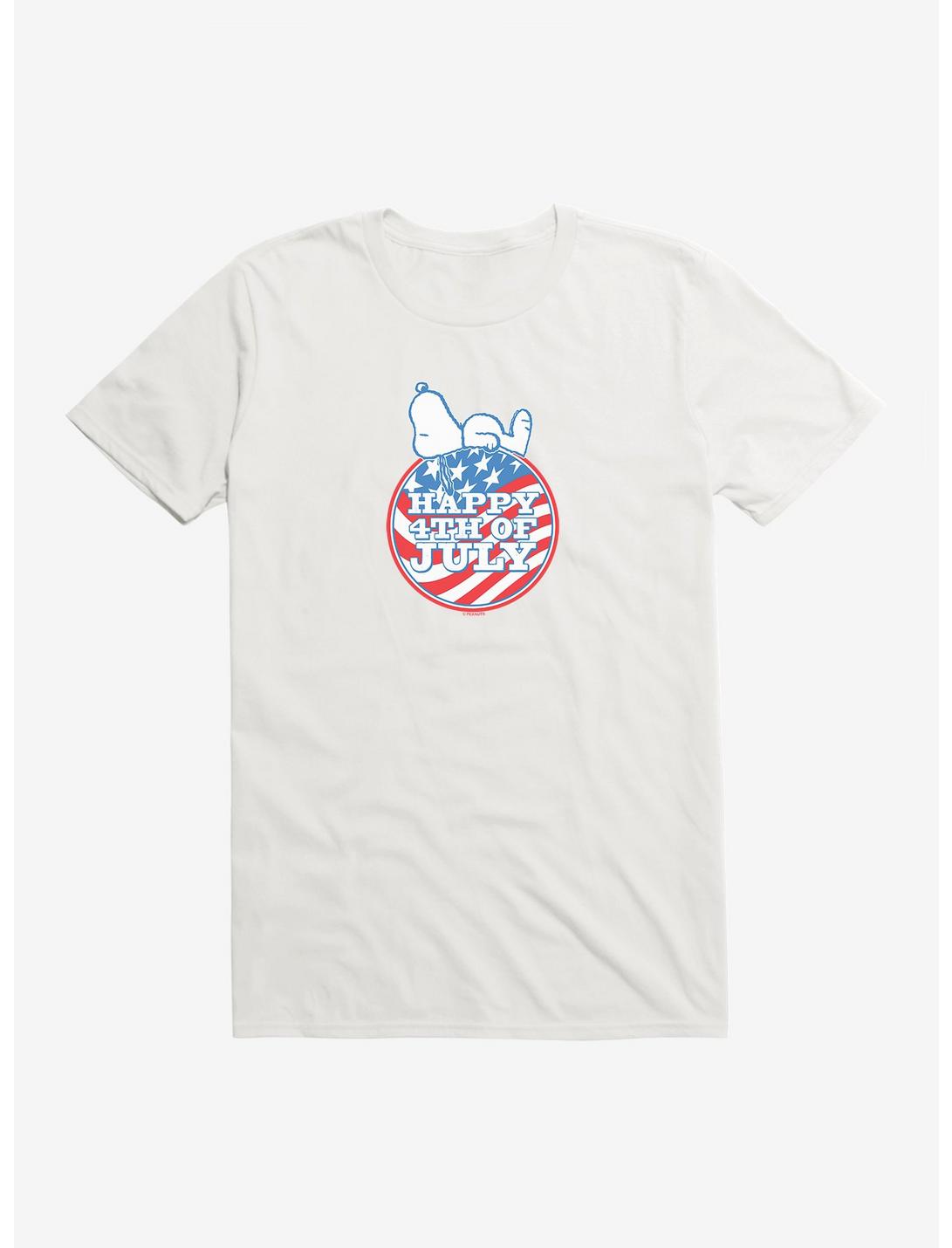 Peanuts Snoopy Happy 4th Of July T-Shirt, WHITE, hi-res