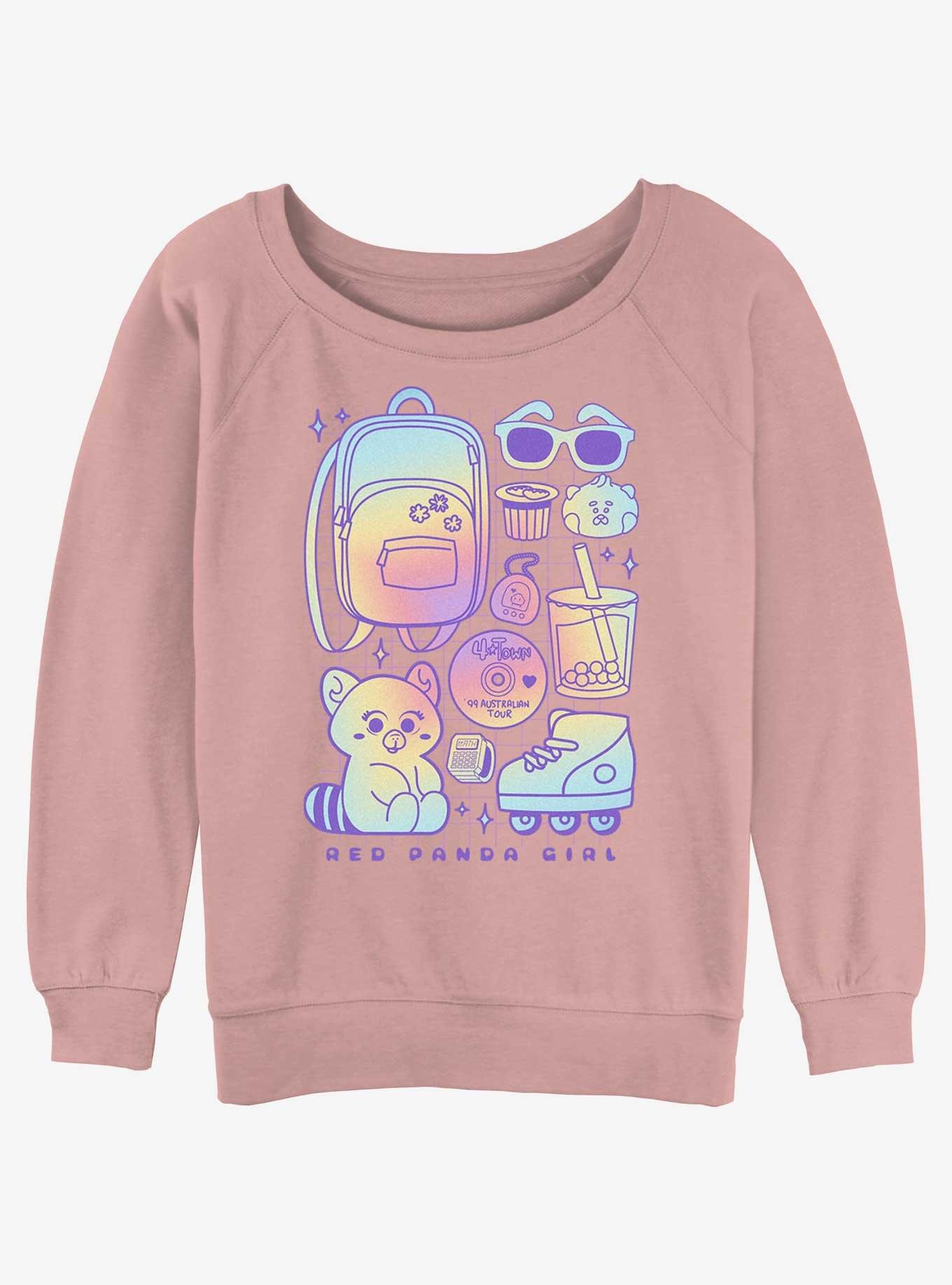 Disney Pixar Turning Red Nostalgia Pack Girls Slouchy Sweatshirt, , hi-res