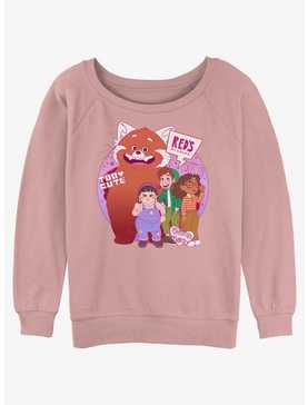 Disney Pixar Turning Red Panda Group Girls Slouchy Sweatshirt, , hi-res
