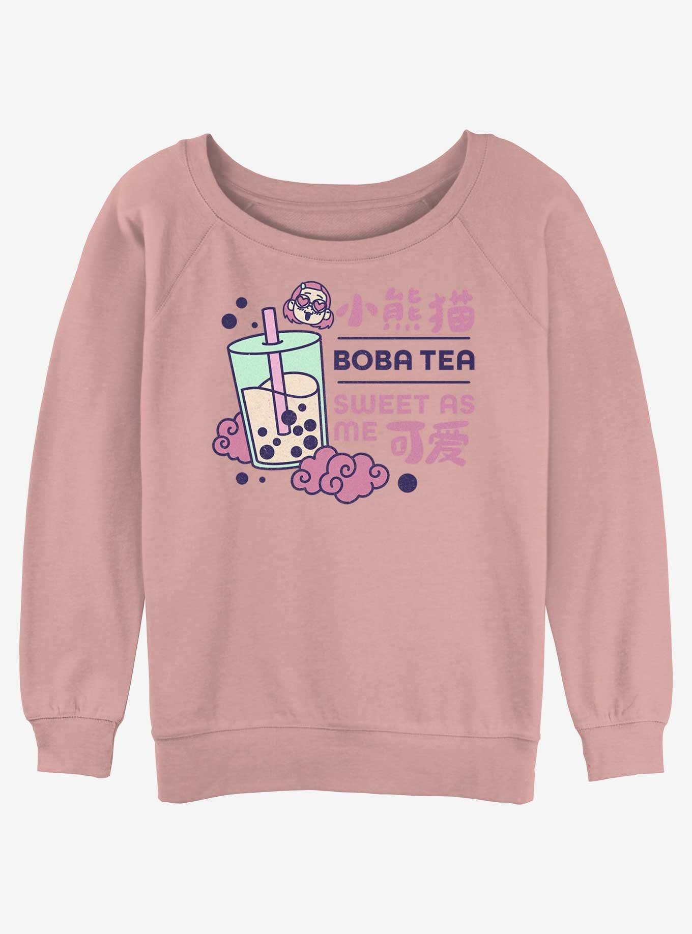 Disney Pixar Turning Red Turning Boba Girls Slouchy Sweatshirt, DESERTPNK, hi-res