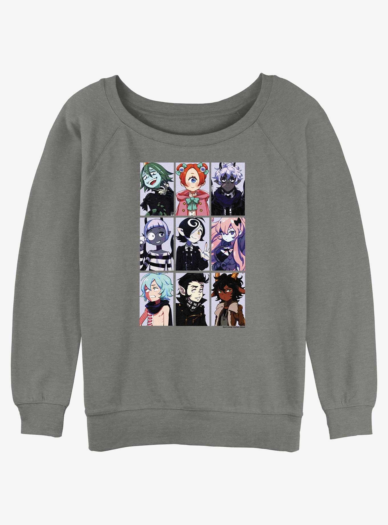 Devil's Candy Class Photo Girls Slouchy Sweatshirt, GRAY HTR, hi-res