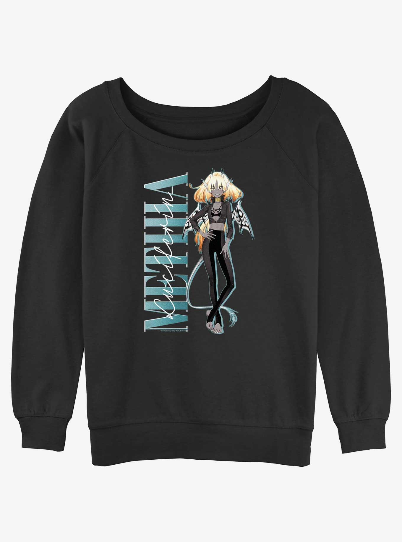 Devil's Candy Methia Vintage Girls Slouchy Sweatshirt, BLACK, hi-res