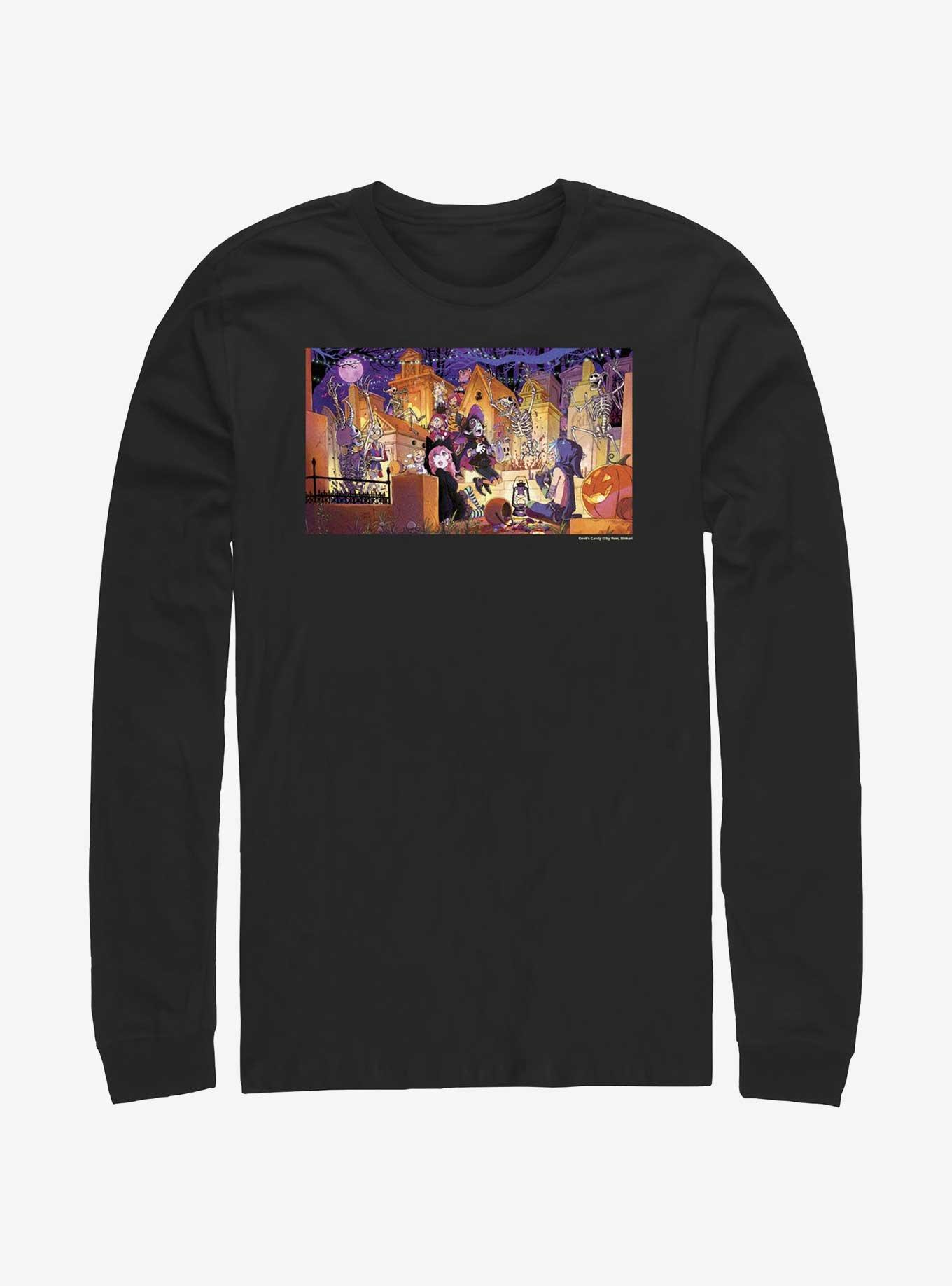 Devil's Candy Halloween Wallpaper Long-Sleeve T-Shirt, , hi-res