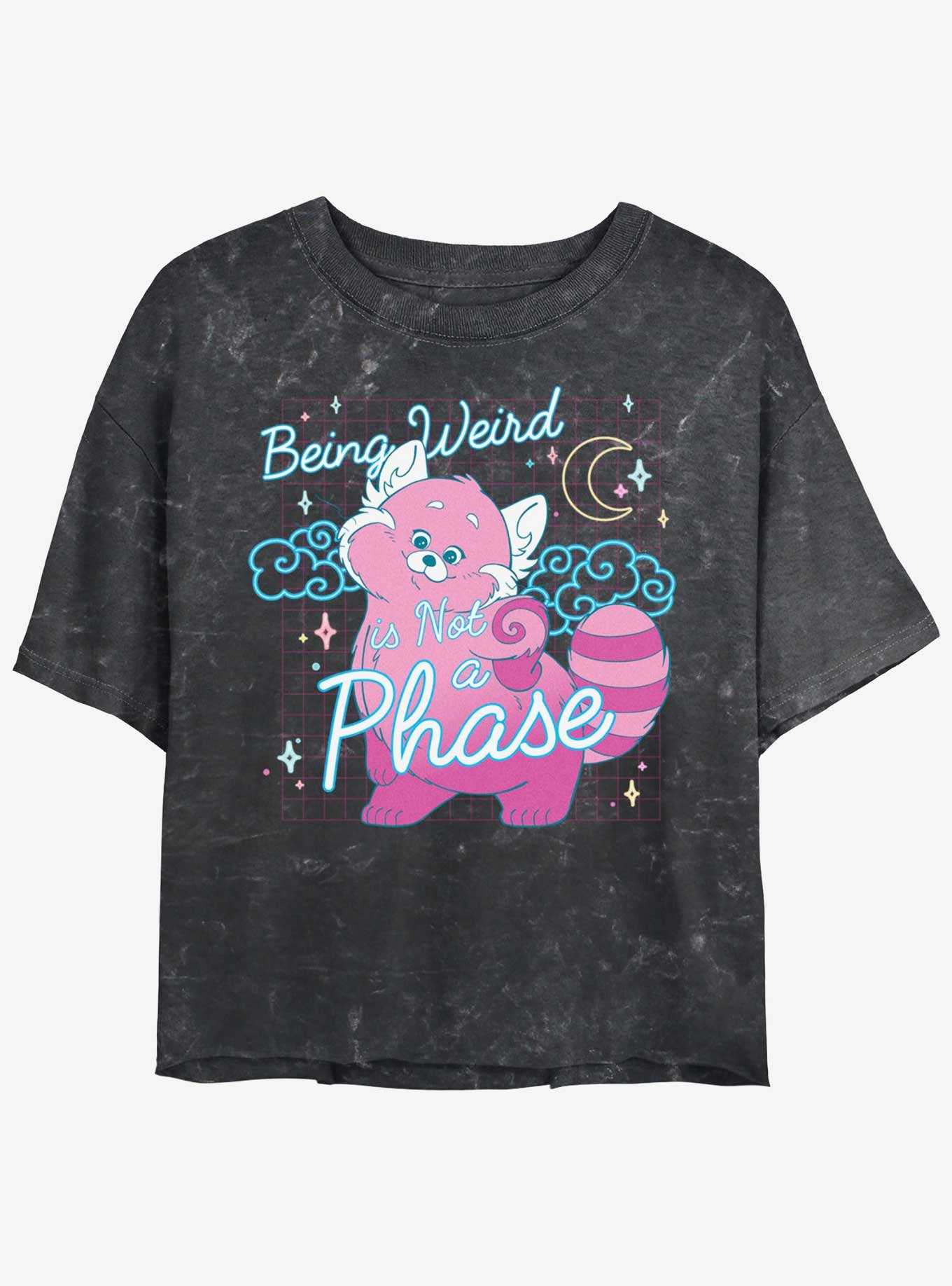 Disney Pixar Turning Red Meilin Being Weird Is Not A Phase Girls Mineral Wash Crop T-Shirt, , hi-res