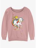 Rainbow Brite And Starlite Girls Slouchy Sweatshirt, DESERTPNK, hi-res