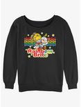 Rainbow Brite Vintage Pals Girls Slouchy Sweatshirt, BLACK, hi-res