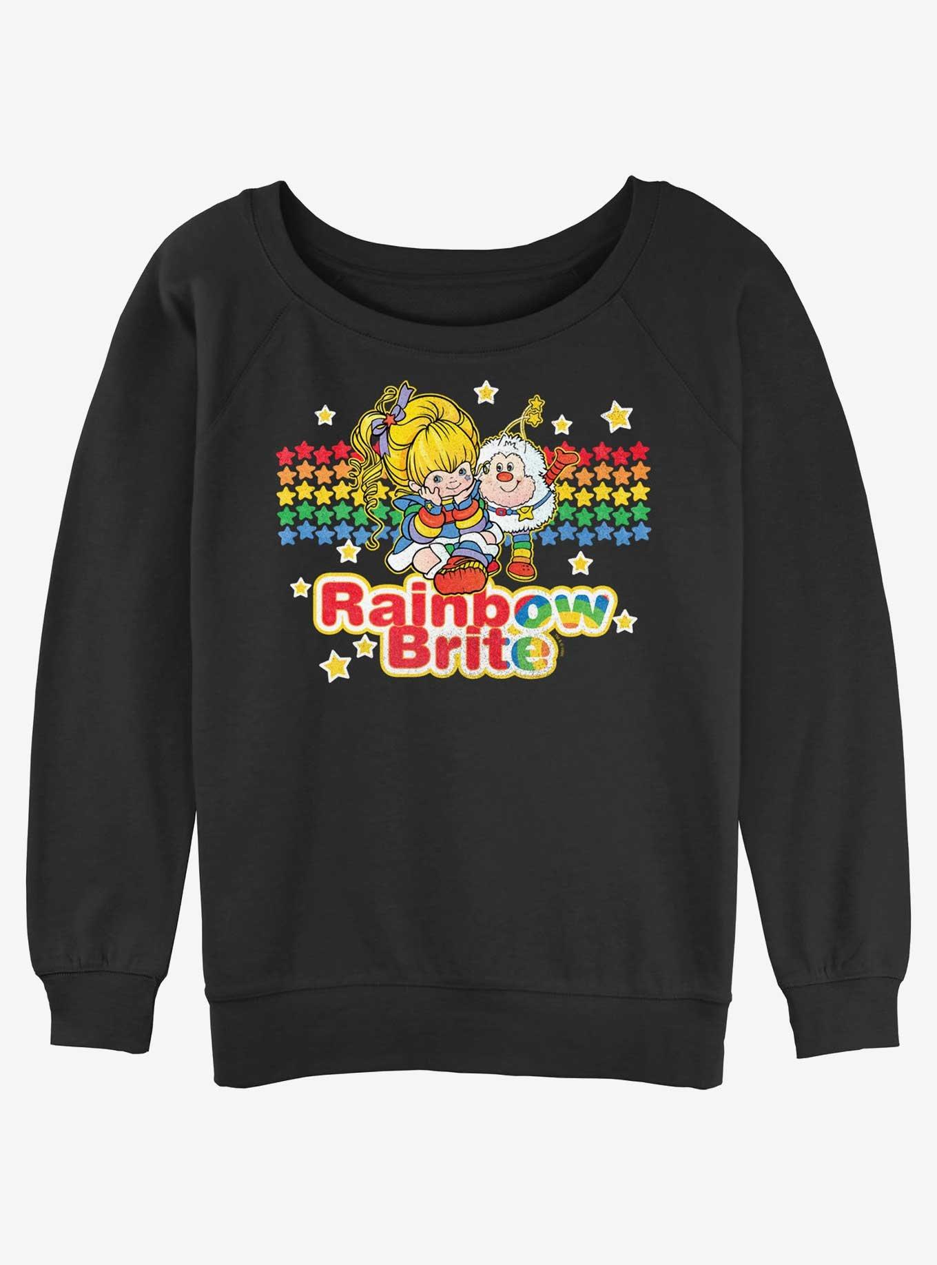 Rainbow Brite Vintage Pals Girls Slouchy Sweatshirt, BLACK, hi-res