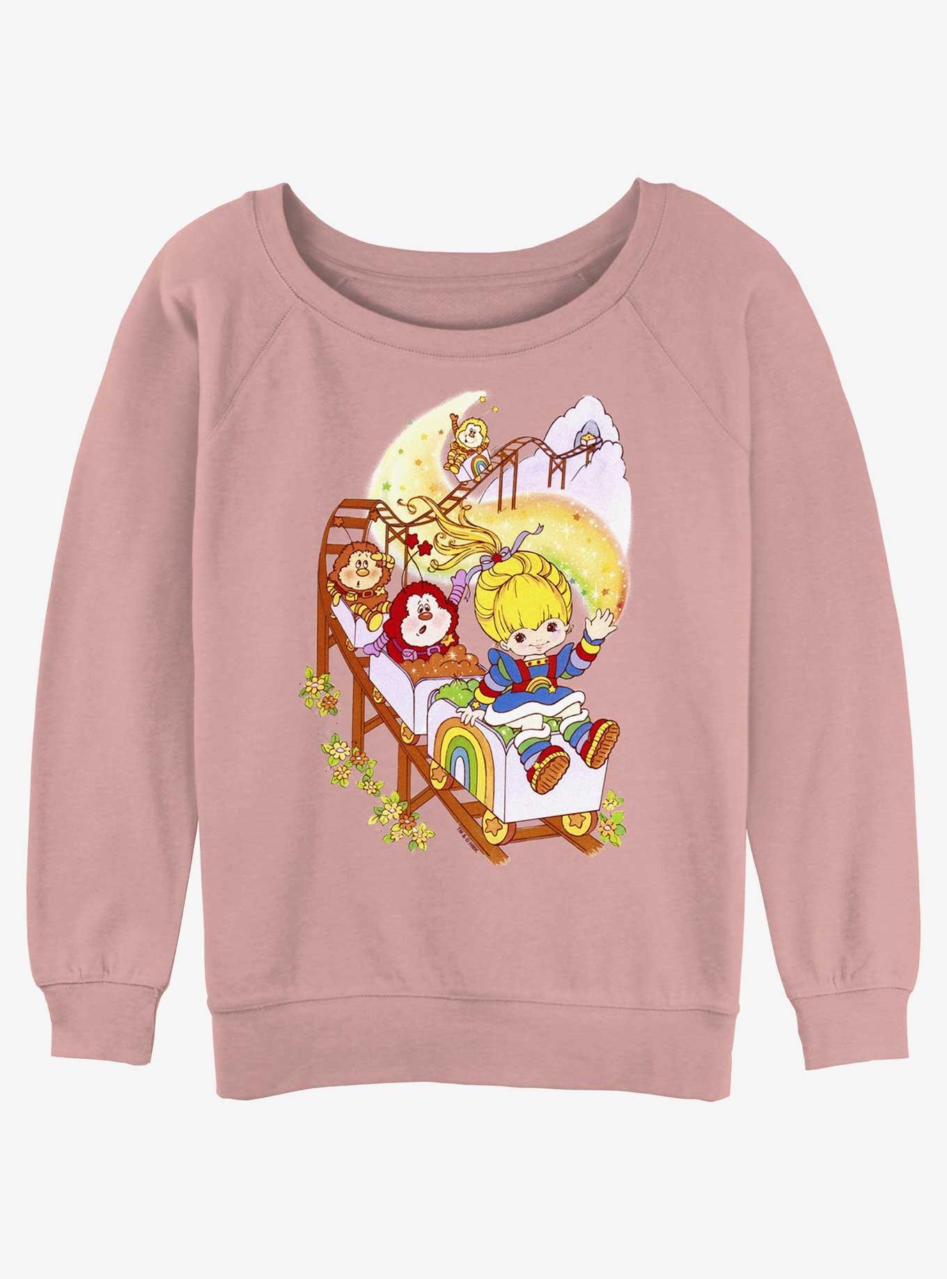 Rainbow Brite Rainbow Coaster Girls Slouchy Sweatshirt