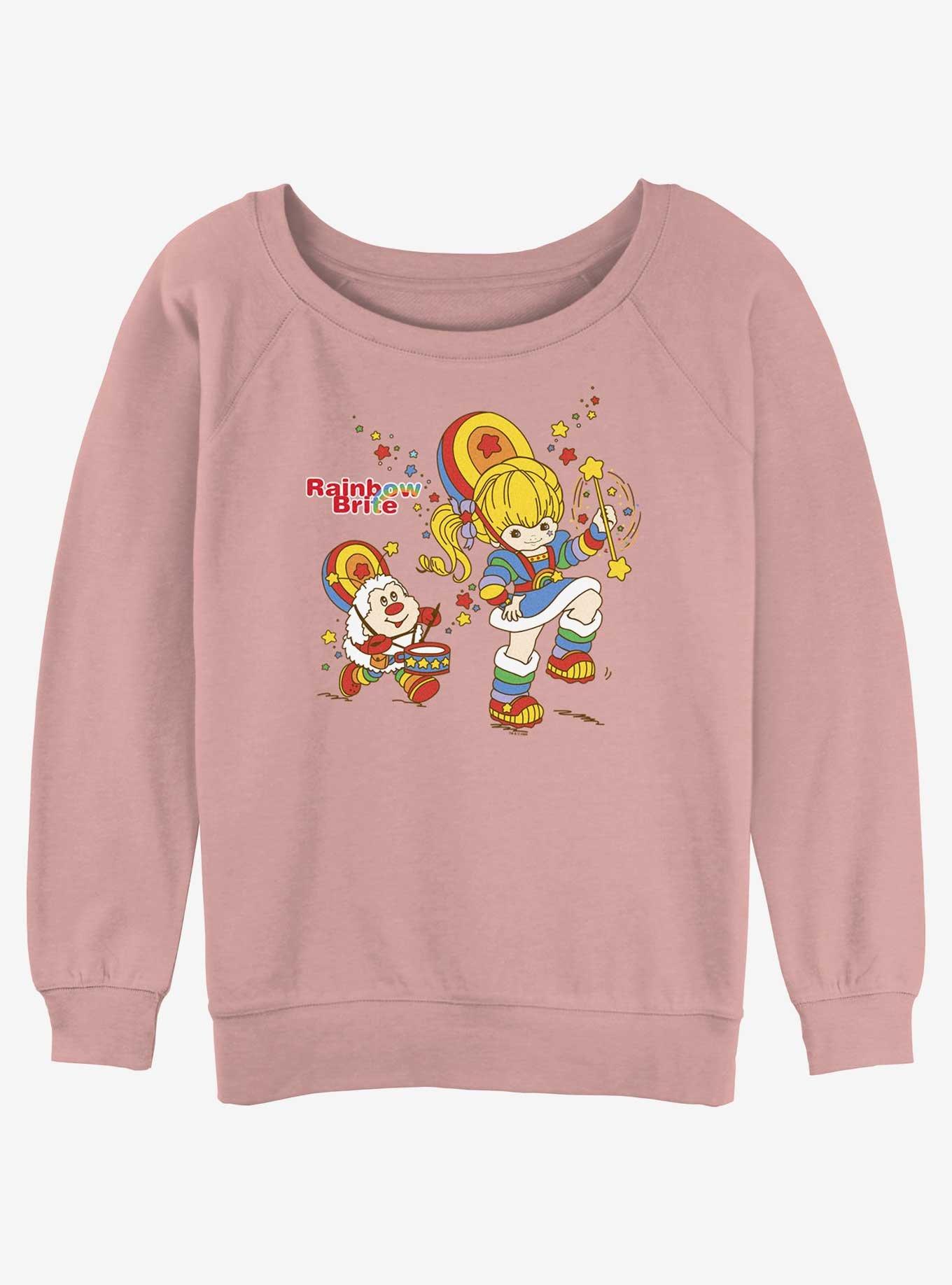 Rainbow Brite Parade Pals Girls Slouchy Sweatshirt, DESERTPNK, hi-res