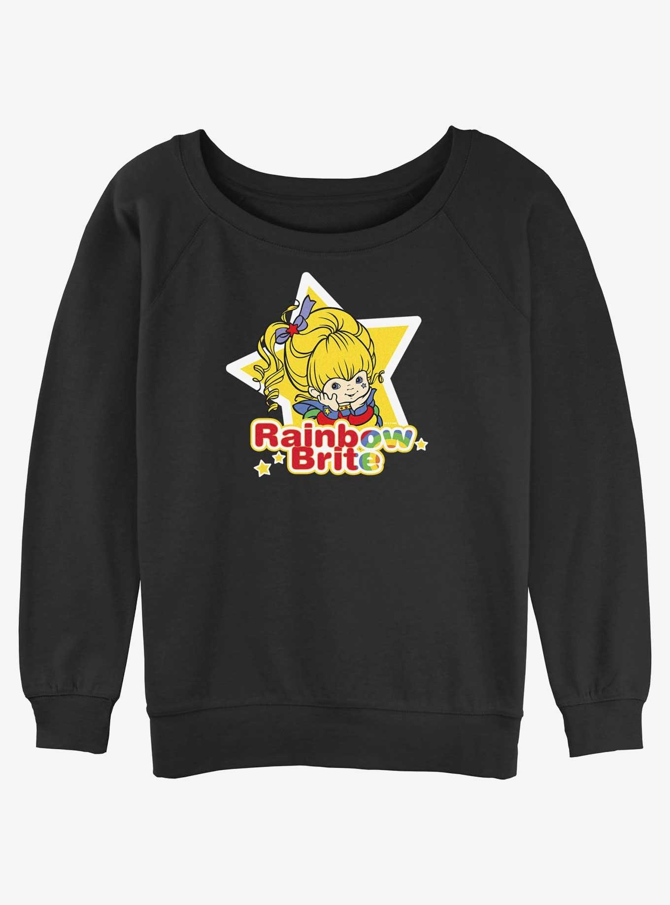 Rainbow Brite Star Badge Girls Slouchy Sweatshirt, , hi-res