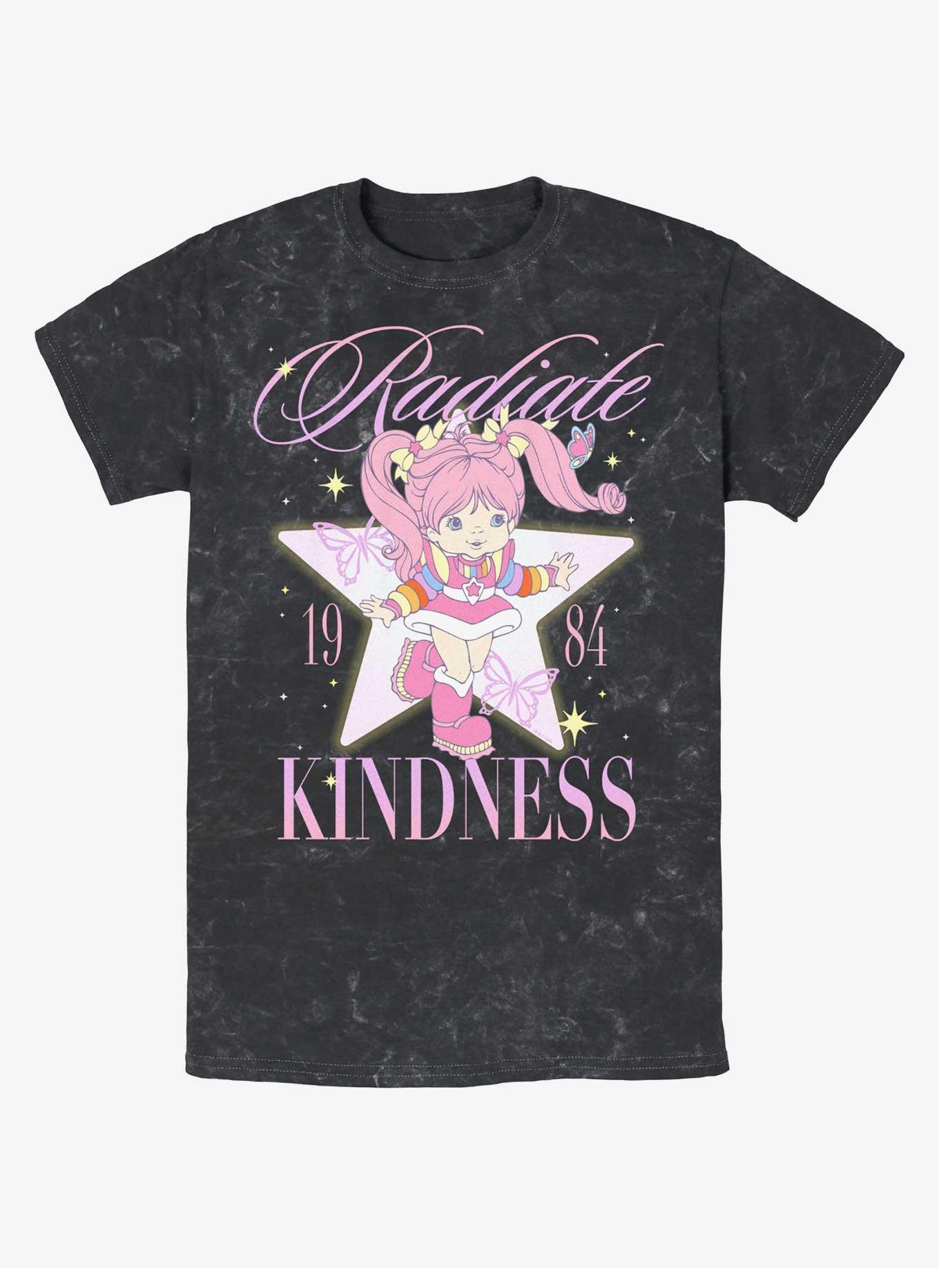 Rainbow Brite Tickled Pink Mineral Wash T-Shirt, BLACK, hi-res