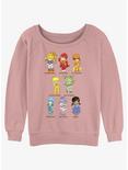 Rainbow Brite Rainbow Friends Girls Slouchy Sweatshirt, DESERTPNK, hi-res