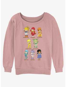 Rainbow Brite Rainbow Friends Girls Slouchy Sweatshirt, , hi-res