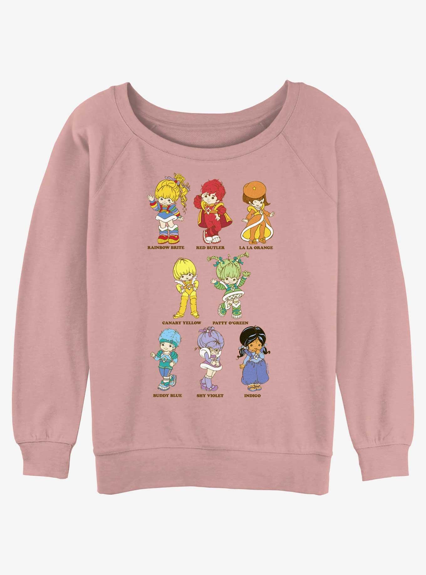 Rainbow Brite Rainbow Friends Girls Slouchy Sweatshirt, , hi-res