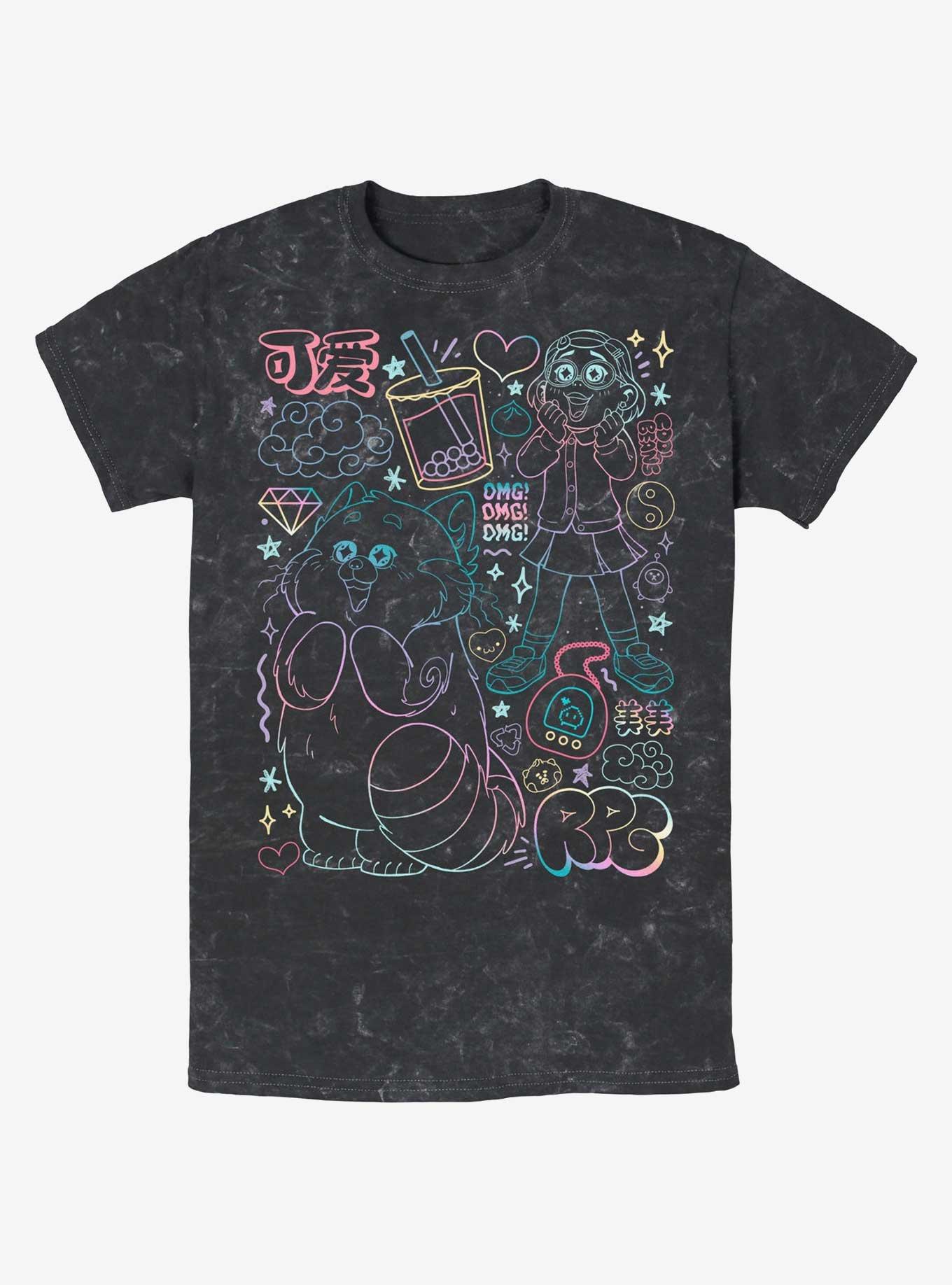 Disney Pixar Turning Red Meilin Panda Super Doodle Mineral Wash T-Shirt