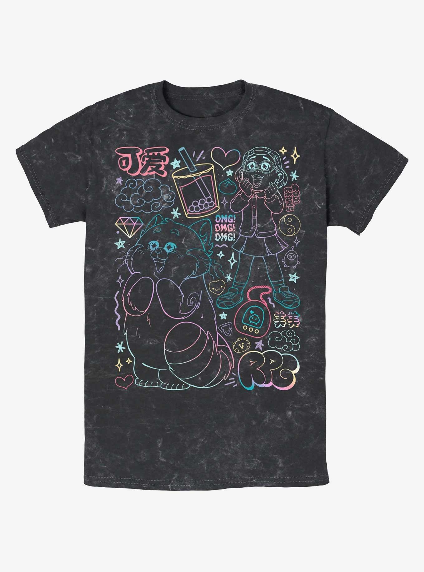 Disney Pixar Turning Red Meilin Panda Super Doodle Mineral Wash T-Shirt, , hi-res