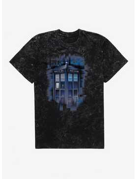 Doctor Who Tardis Digital Art Mineral Wash T-Shirt, , hi-res