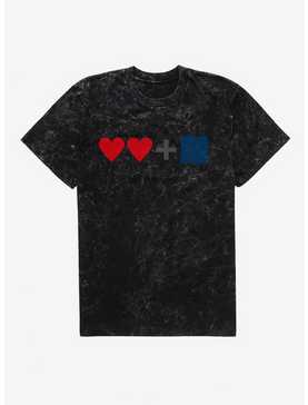 Doctor Who Two Hearts Plus Blue Box Mineral Wash T-Shirt, , hi-res