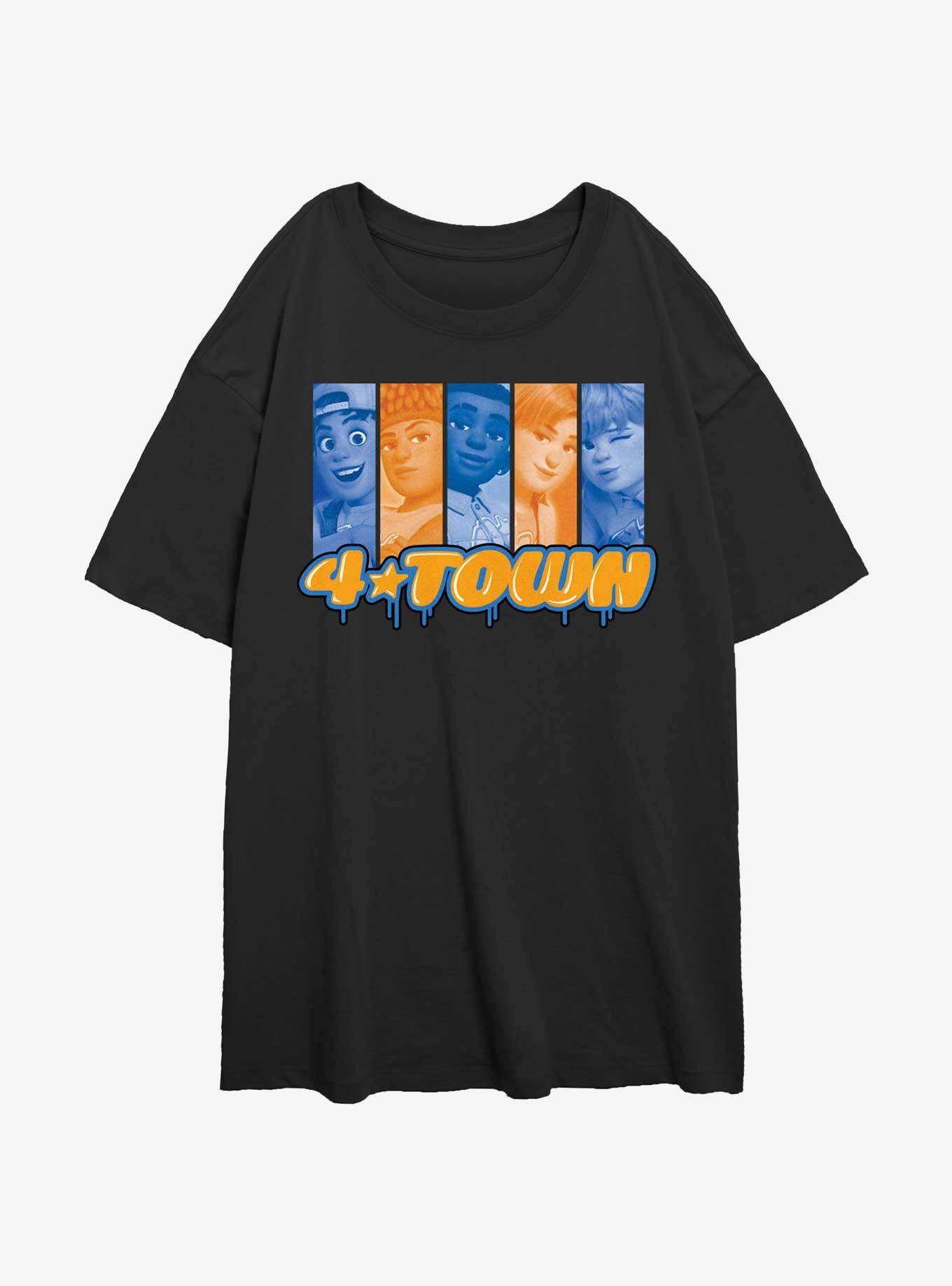 Disney Pixar Turning Red 4Town Band Girls Oversized T-Shirt, , hi-res