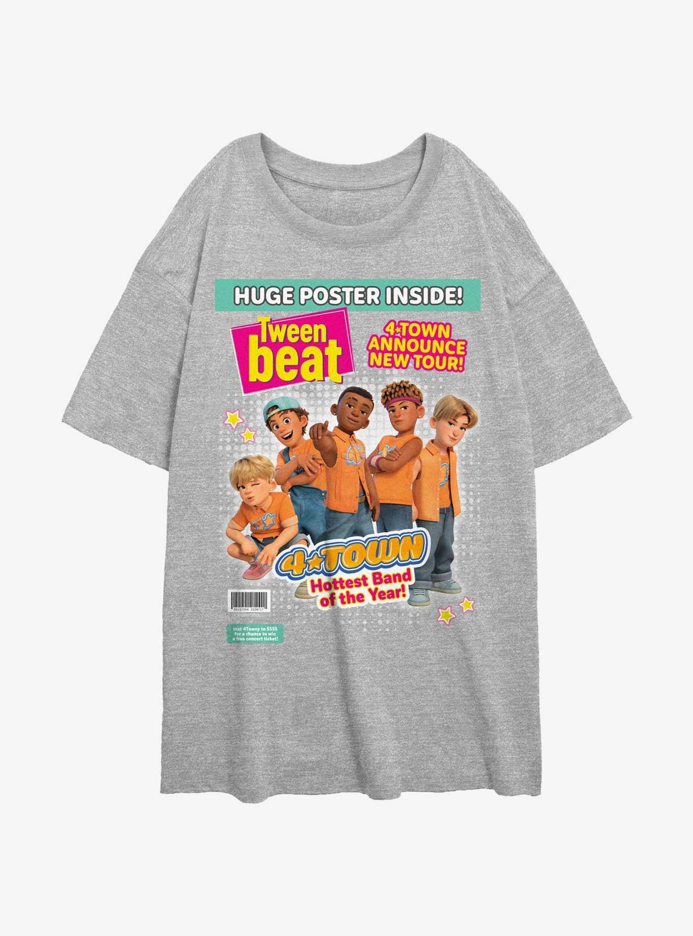 Disney Pixar Turning Red Magazine Cover Girls Oversized T-Shirt, ATH HTR, hi-res