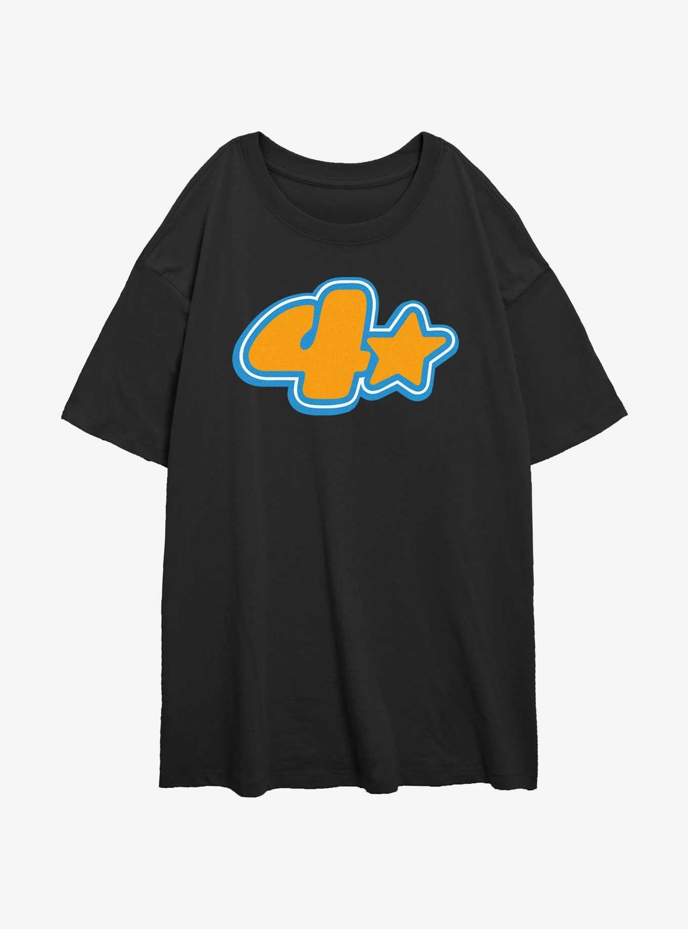 Disney Pixar Turning Red 4Town Star Girls Oversized T-Shirt, BLACK, hi-res