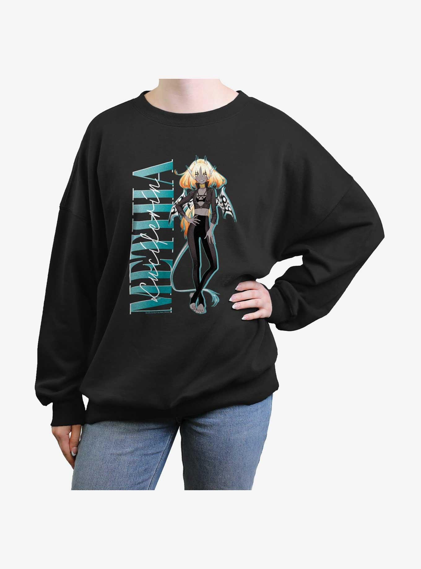 Devil's Candy Methia Vintage Girls Oversized Sweatshirt, BLACK, hi-res