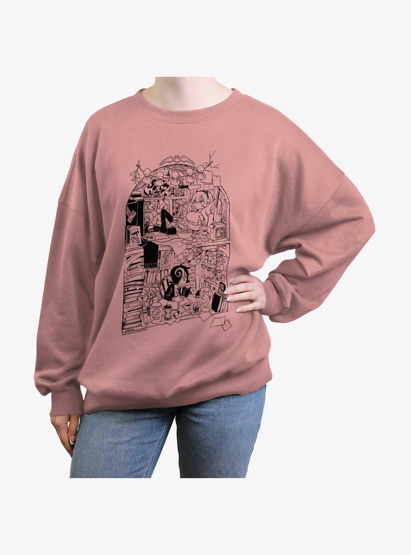 Devil's Candy Kazu & Pandora Nook Ink Girls Oversized Sweatshirt