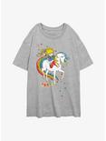 Rainbow Brite And Starlite Girls Oversized T-Shirt, ATH HTR, hi-res