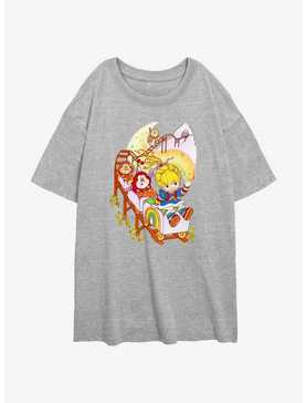 Rainbow Brite Rainbow Coaster Girls Oversized T-Shirt, , hi-res