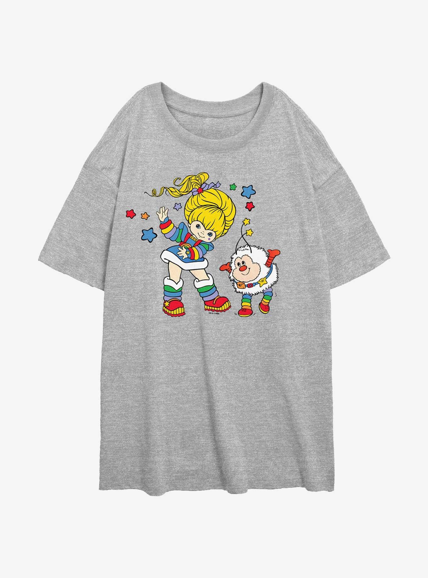 Rainbow Brite and Twink Girls Oversized T-Shirt, ATH HTR, hi-res