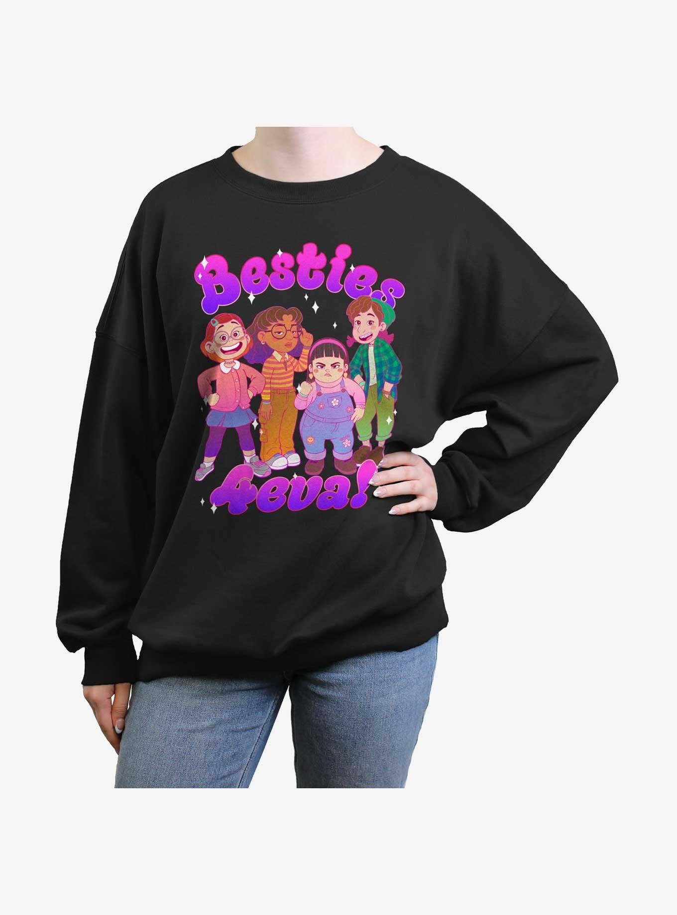 Disney Pixar Turning Red Besties Group Girls Oversized Sweatshirt, , hi-res