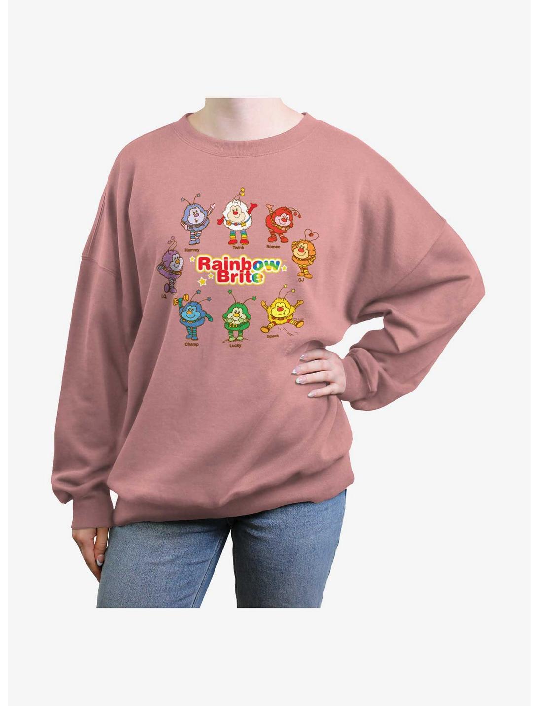 Rainbow Brite Sprites Girls Oversized Sweatshirt, DESERTPNK, hi-res