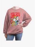 Rainbow Brite Made In The 80's Girls Oversized Sweatshirt, DESERTPNK, hi-res