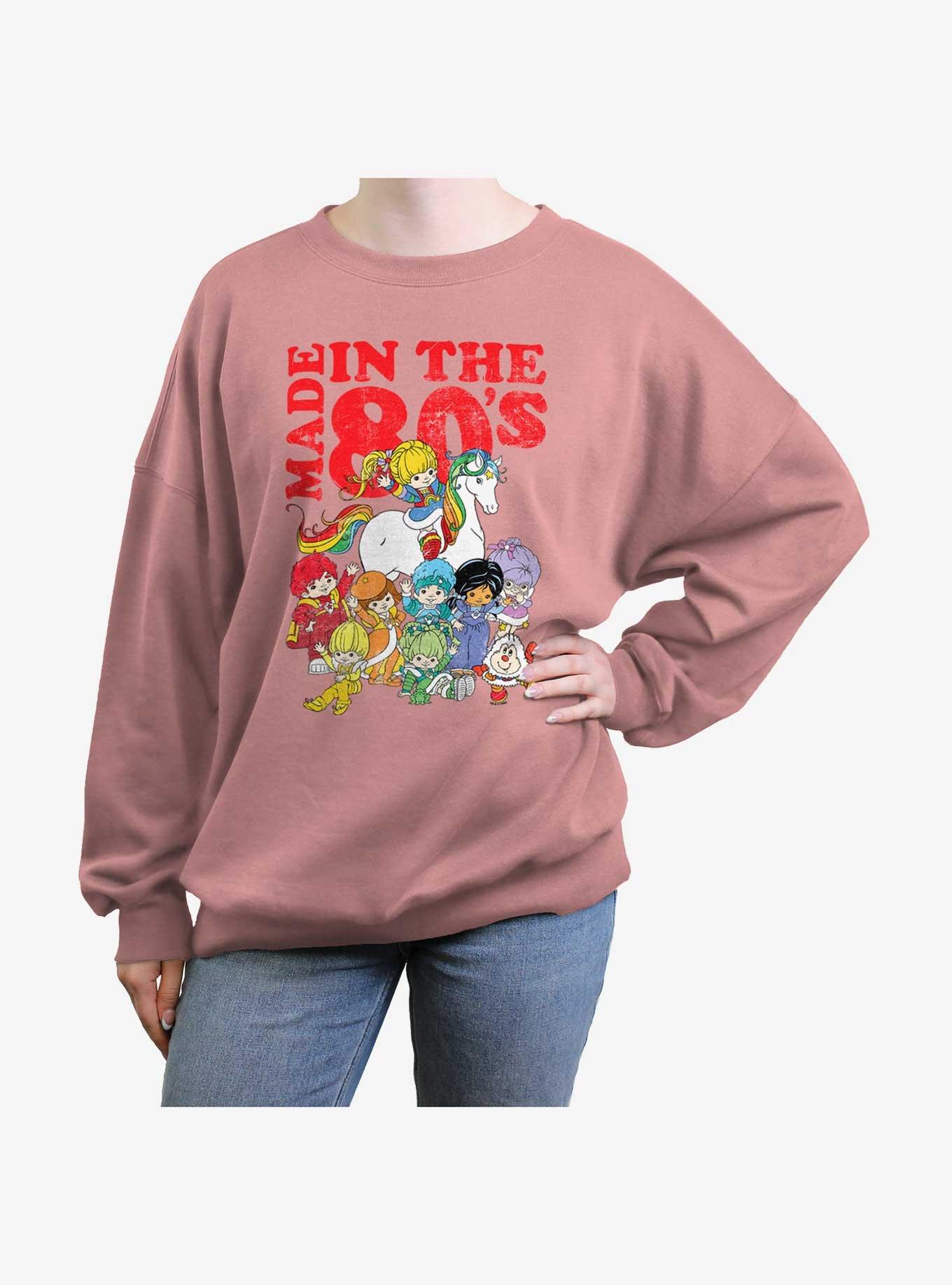 Rainbow Brite Made In The 80's Girls Oversized Sweatshirt, DESERTPNK, hi-res