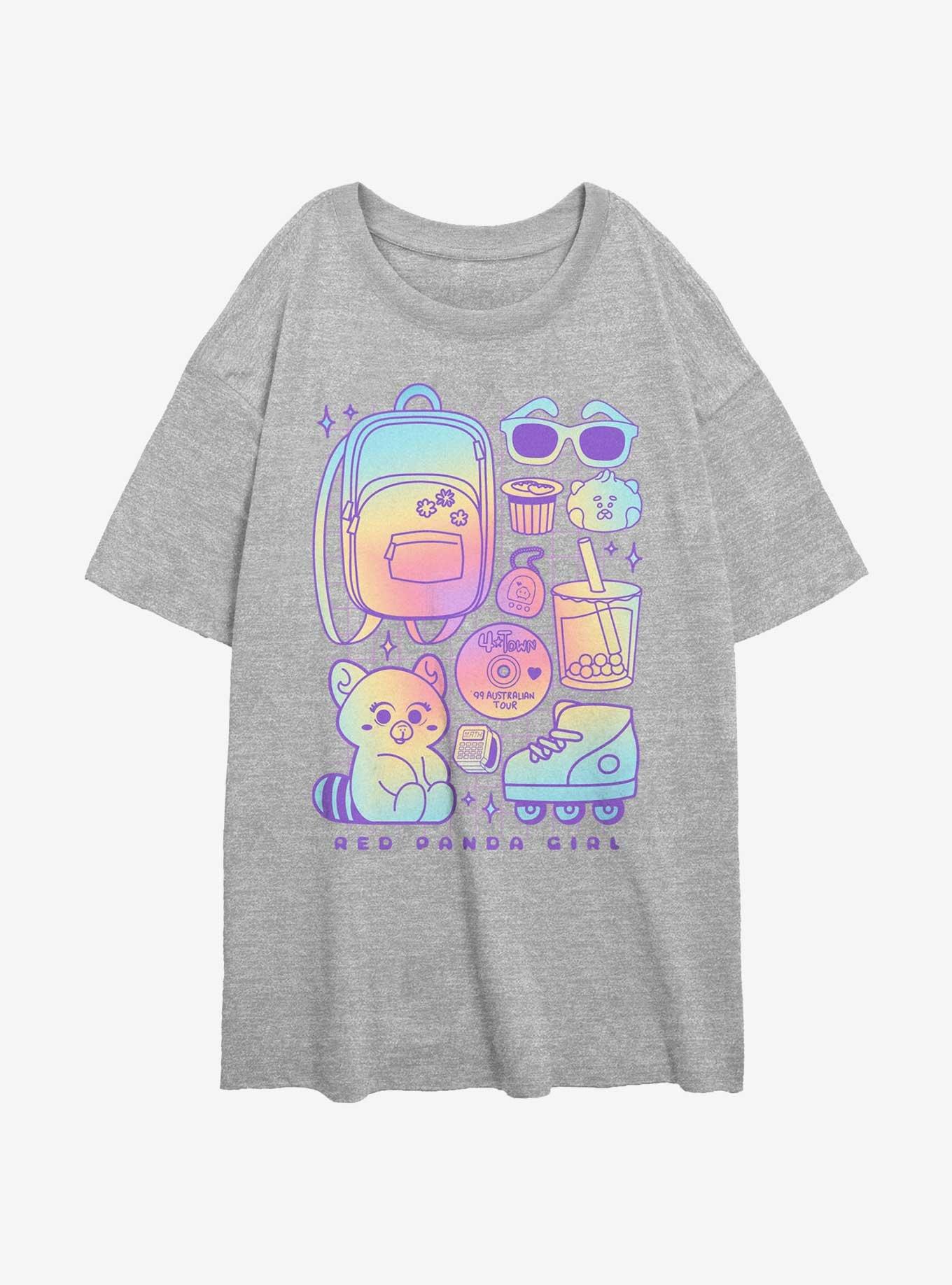 Disney Pixar Turning Red Nostalgia Pack Girls Oversized T-Shirt
