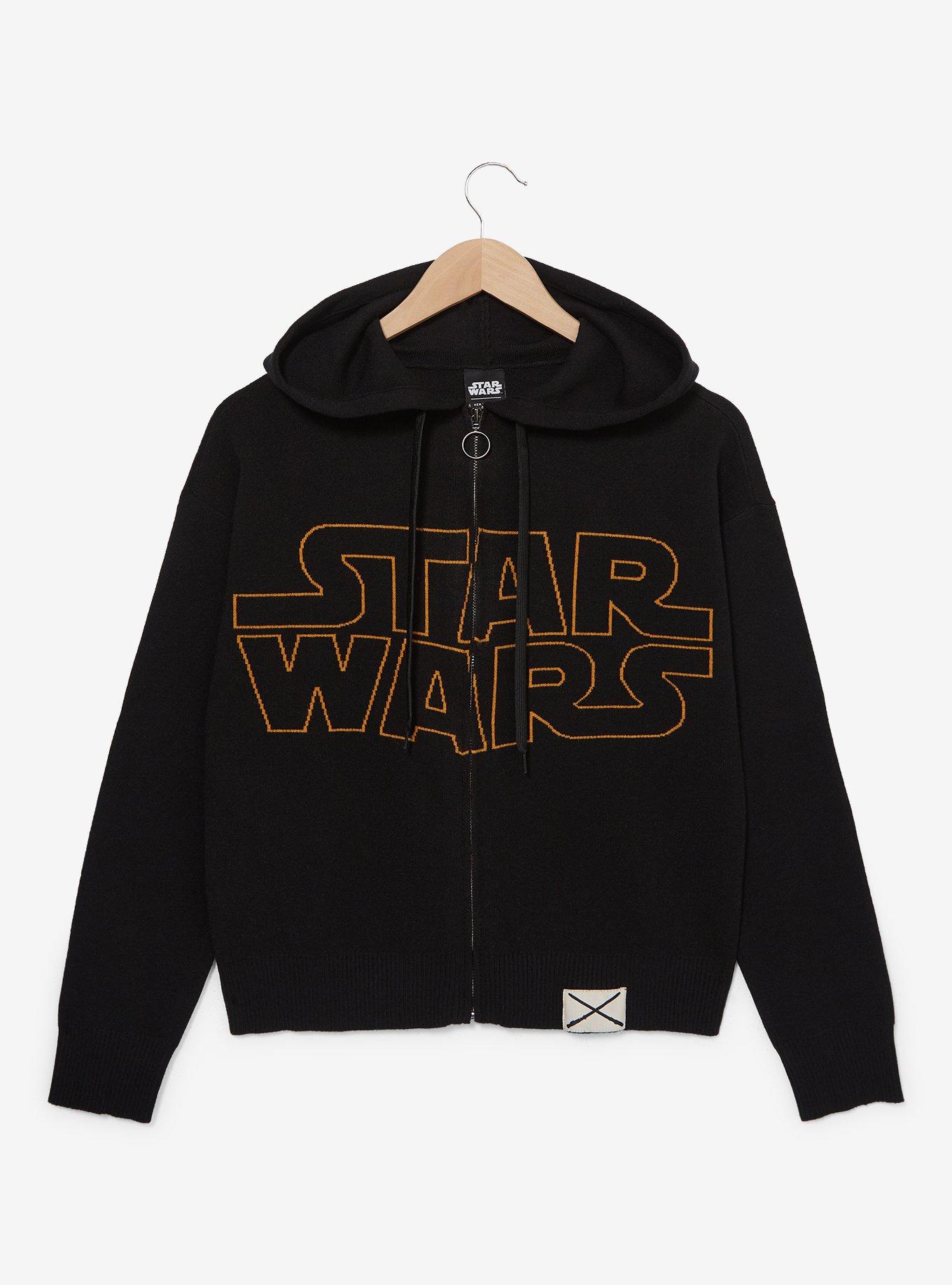 Star Wars Title Logo Women's Knit Zip Hoodie — BoxLunch Exclusive, , hi-res