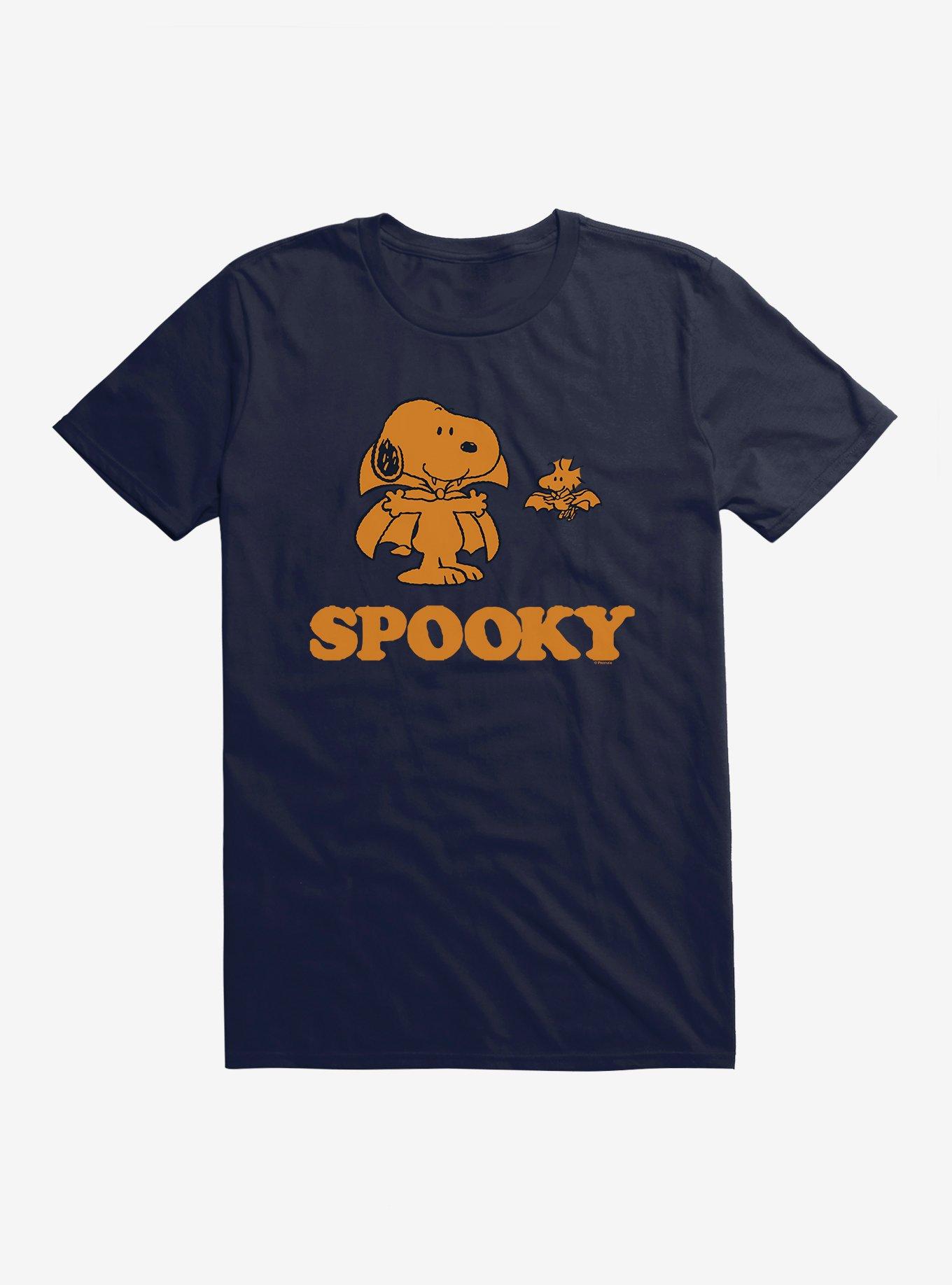 Peanuts Spooky Snoopy Woodstock T-Shirt, NAVY, hi-res