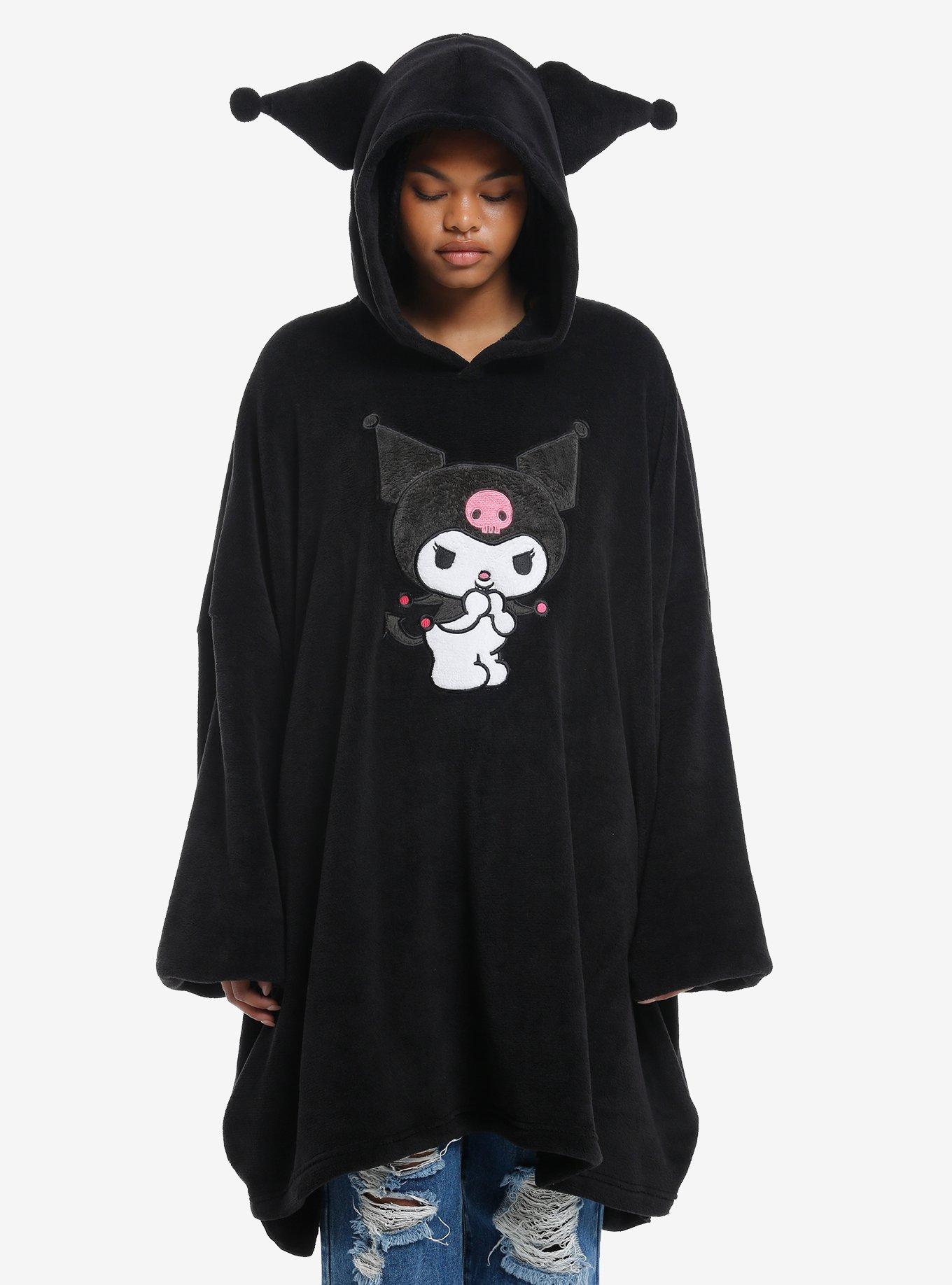 Kuromi Plush Oversized Hoodie, , hi-res