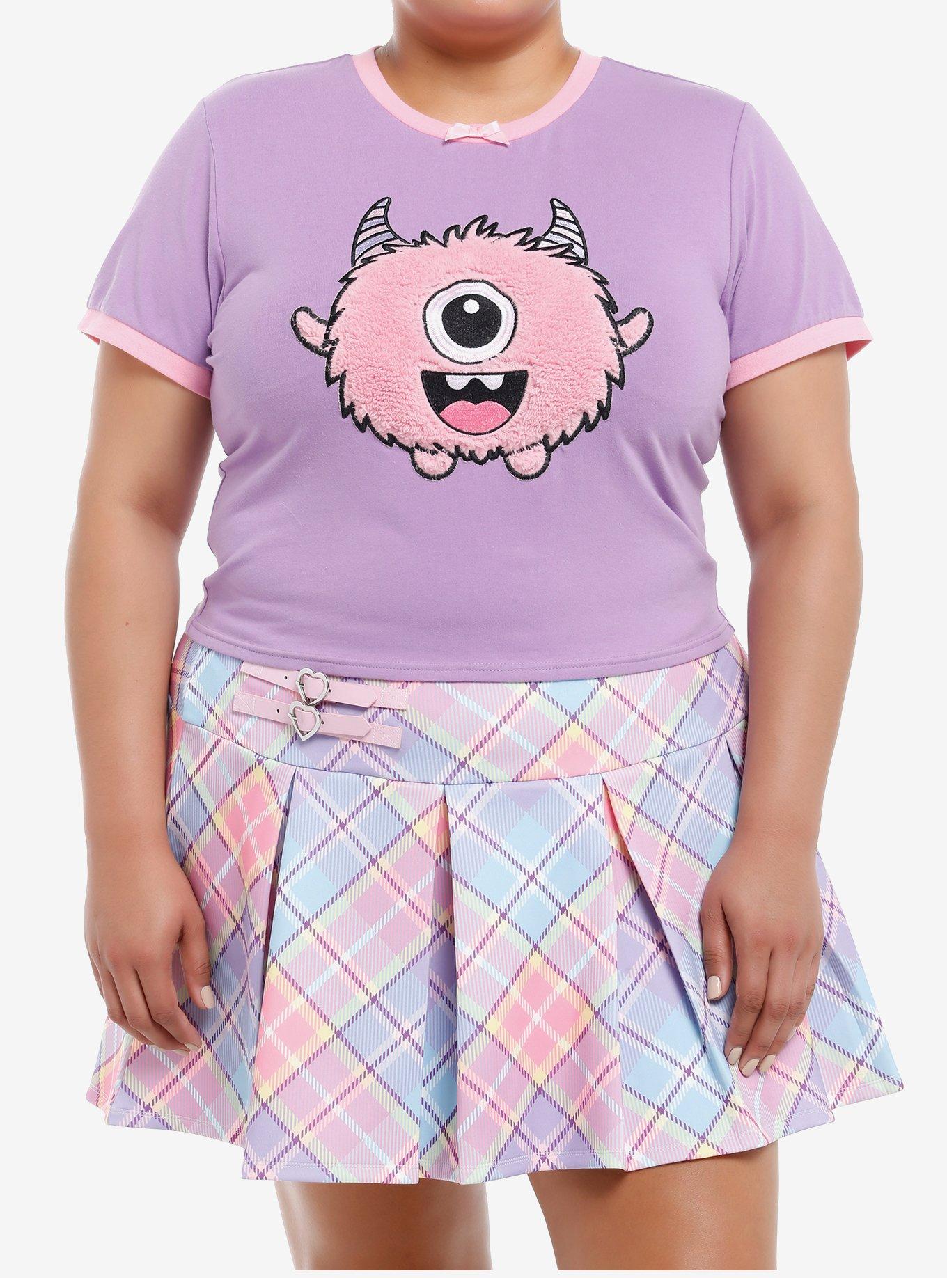 Sweet Society Fuzzy Monster Ringer Girls Baby T-Shirt Plus Size, , hi-res