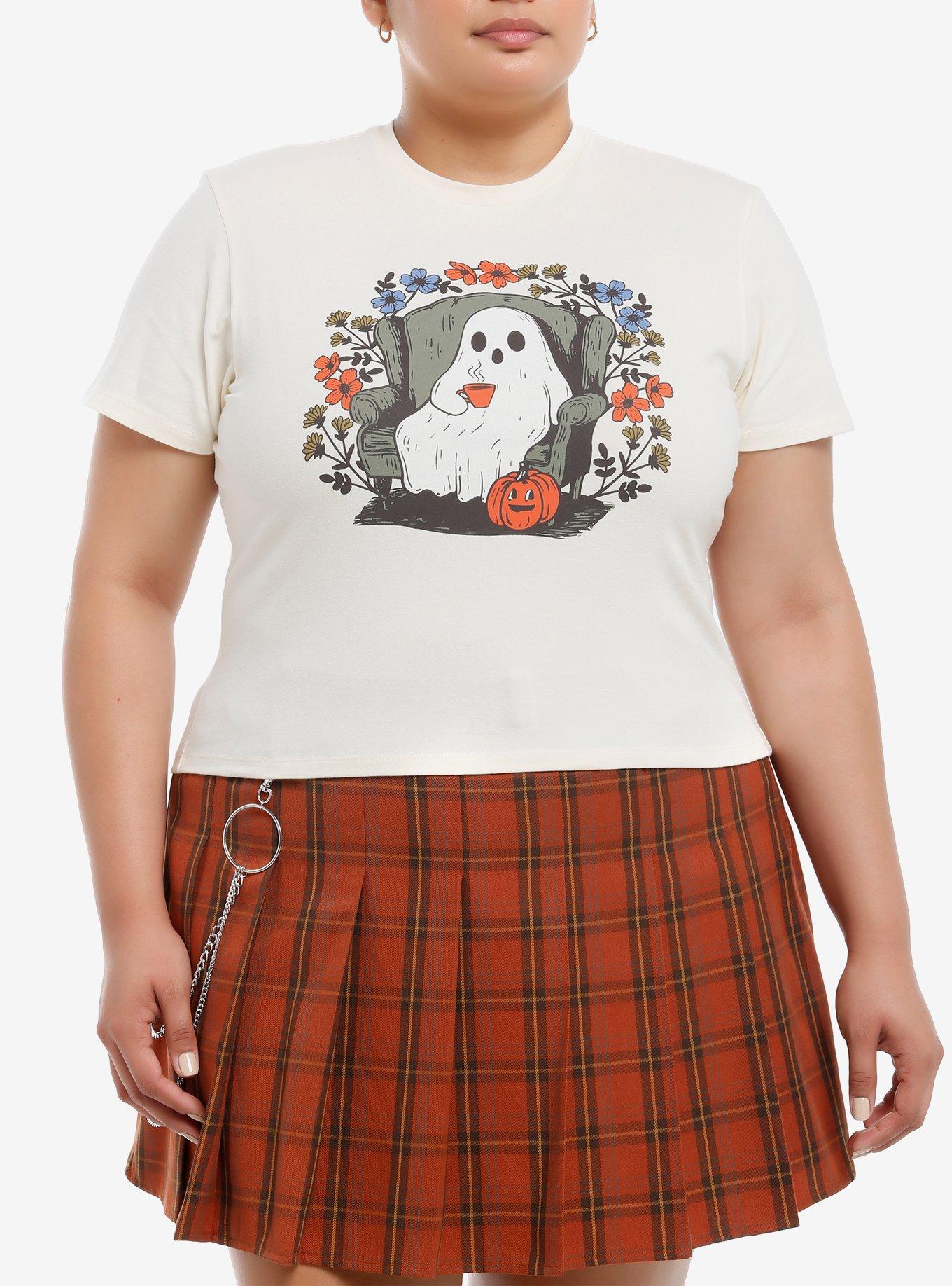 Thorn & Fable Cozy Ghost Girls Baby T-Shirt Plus Size, , hi-res